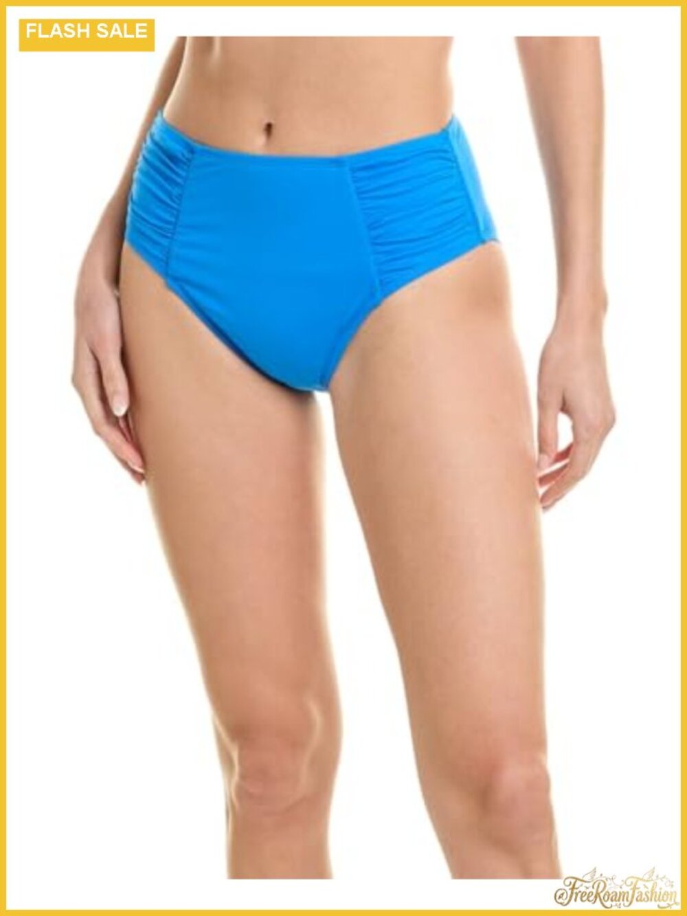 Retro High Waist Bikini Swimsuit Bottom - Nylon Blend